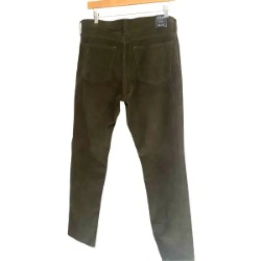 NWT J. Crew Slim Fit Corduroy Pant in Pure Olive 32 x 30